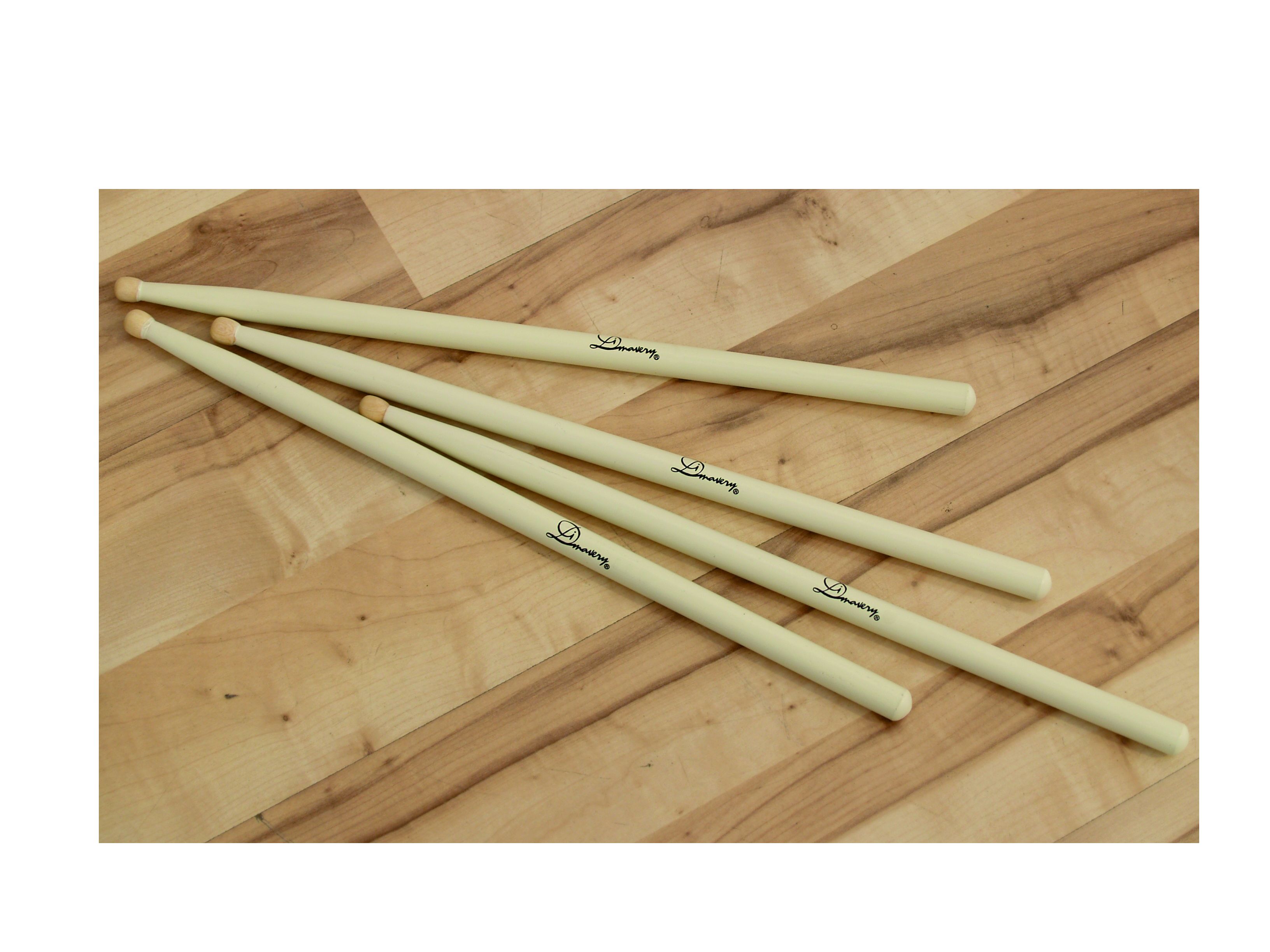 Dimavery Marching Drum Sticks Maple White - Drumsticks